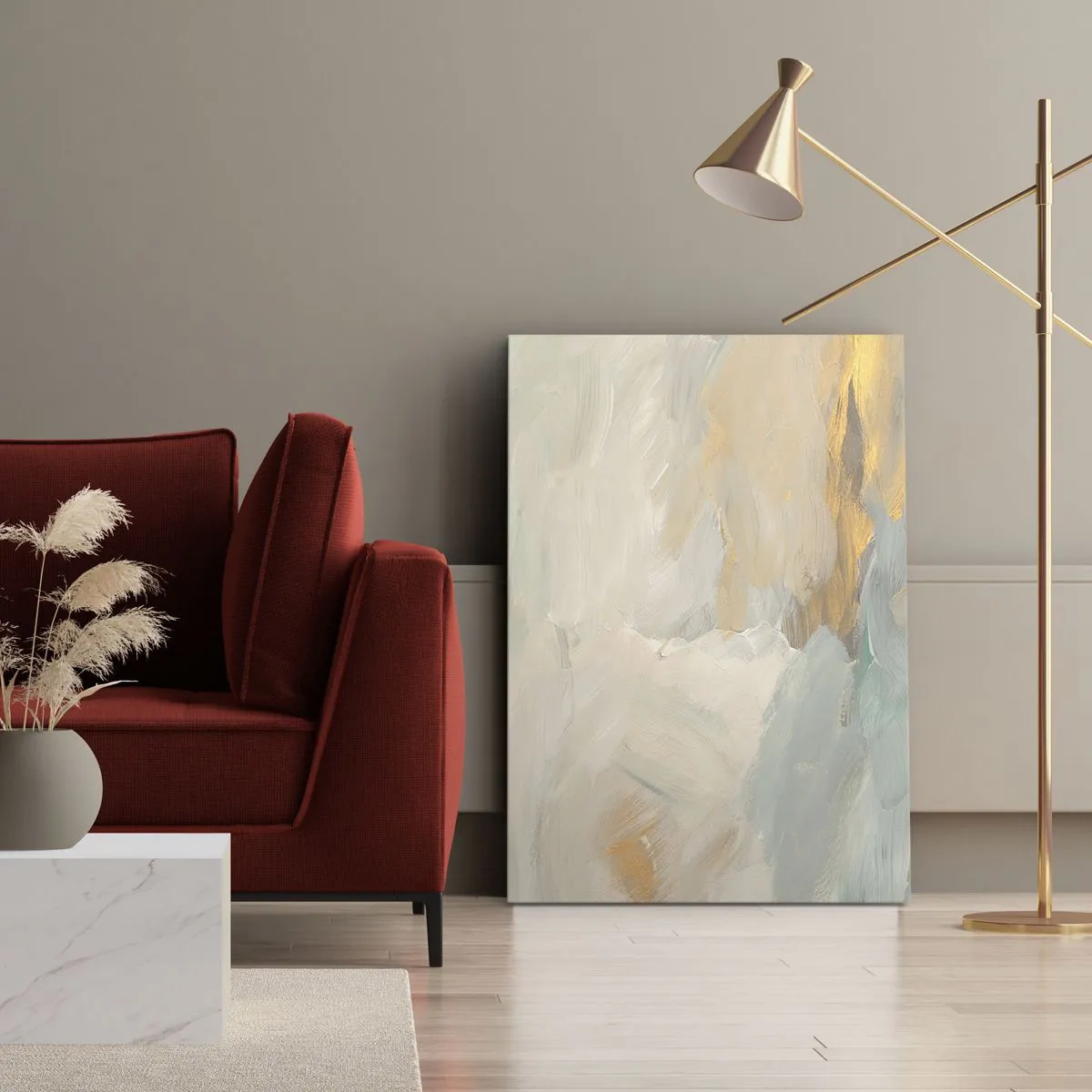 Tablou pe pânză - Abstracție - lumea blândeții - 65x120 cm