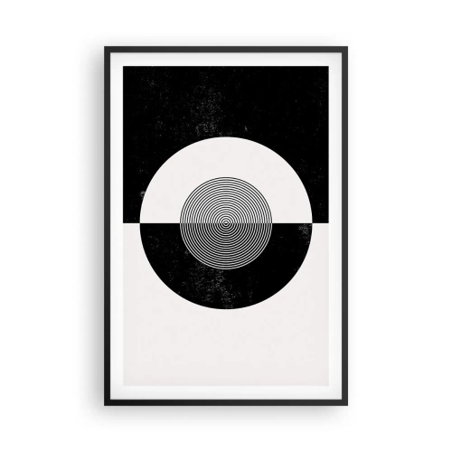 Poster în ramă neagră - Armonie în alb și negru - 61x91 cm