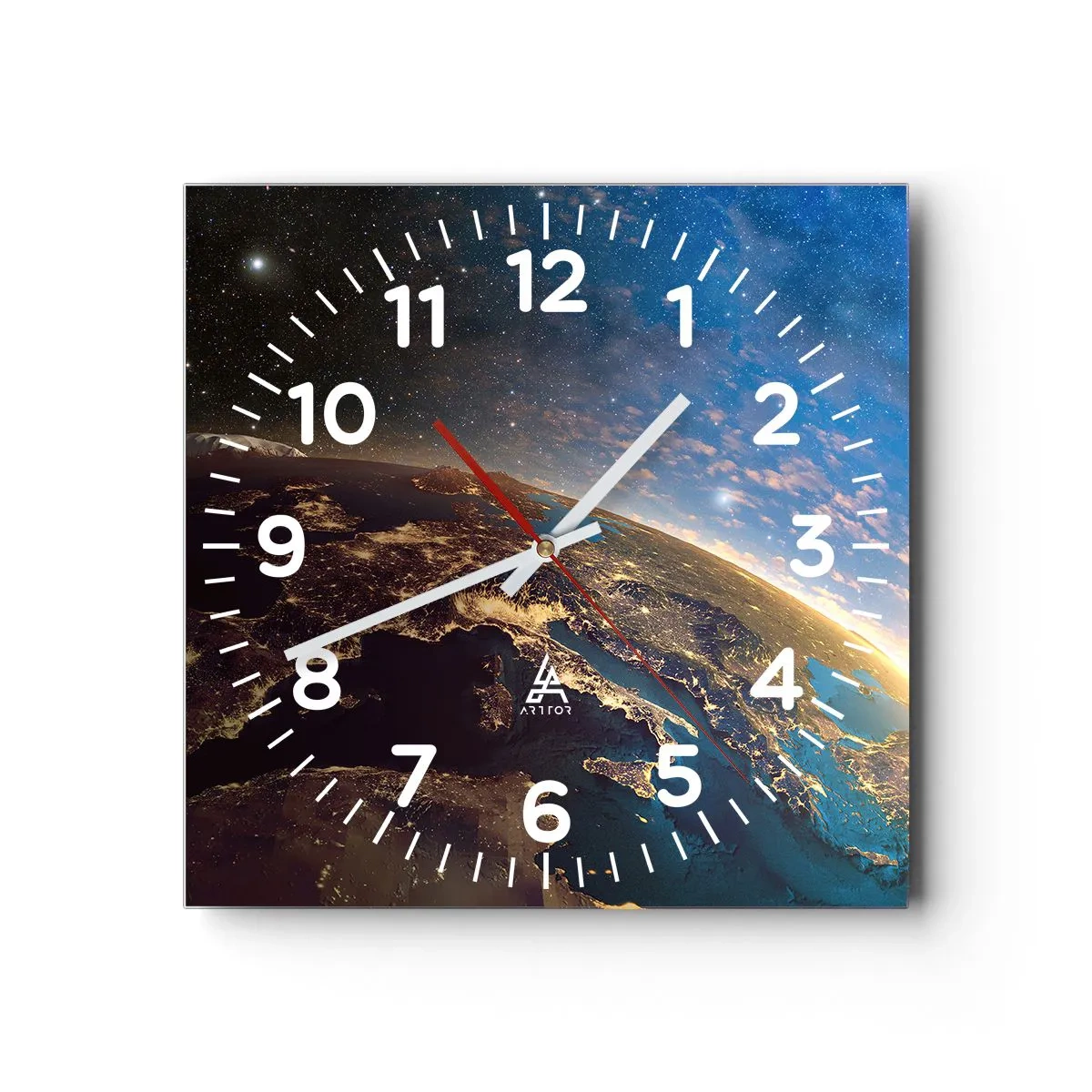 Ceas de perete - Ceas pe sticlă - Să ne privim de la distanță - 30x30 cm