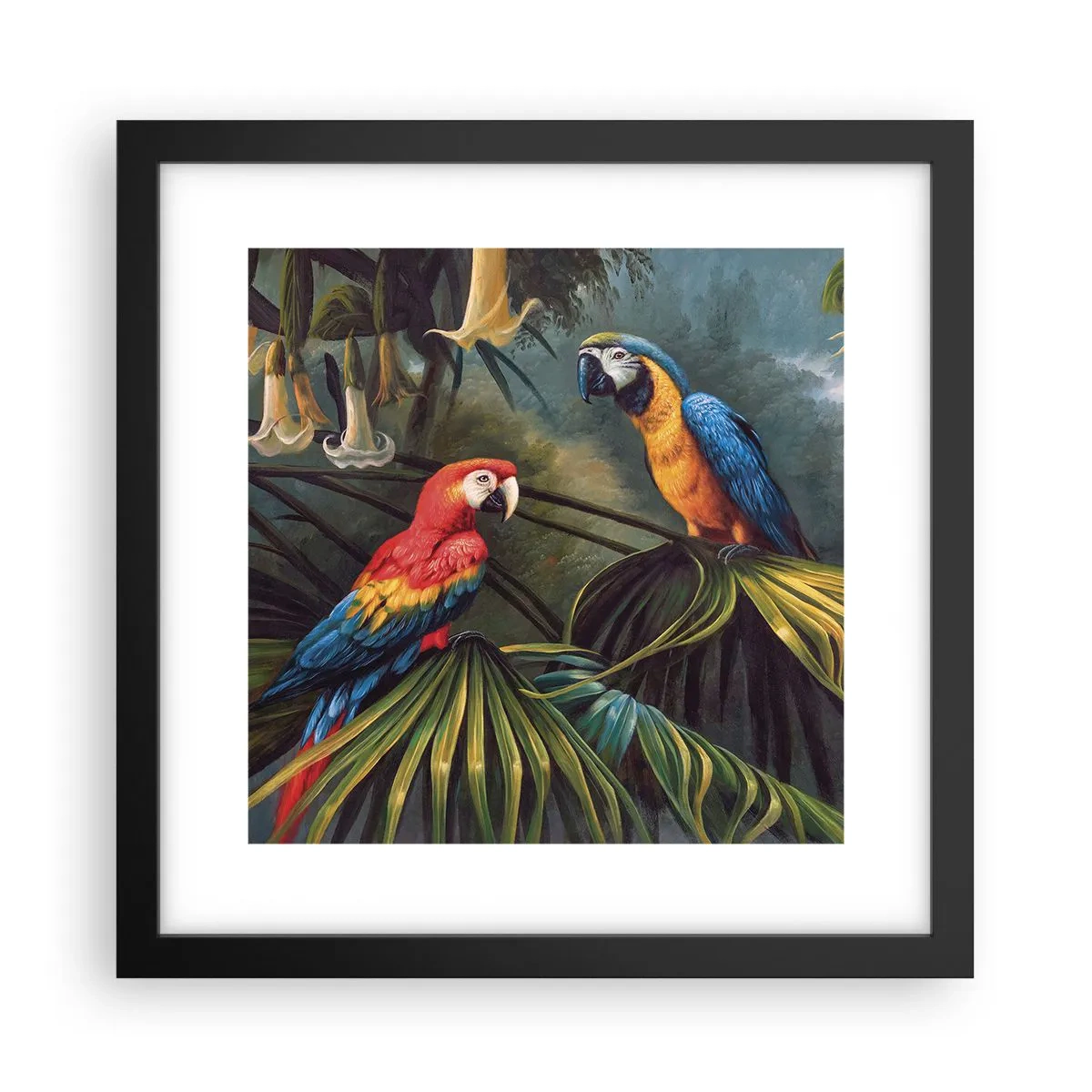 Poster în ramă neagră - Romantismul la tropice - 30x30 cm