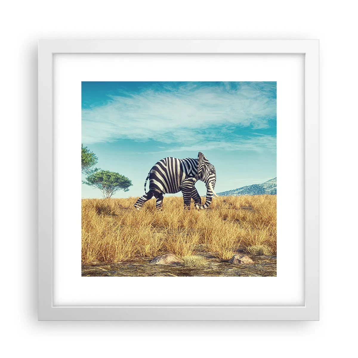 Poster în ramă albă - Griul nu mai este la modă - 30x30 cm