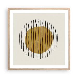 Poster în ramă de stejar deschis - Abstracție tremurândă de căldură - 60x60 cm