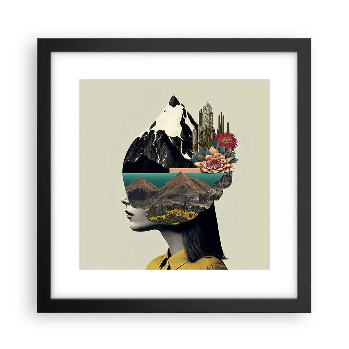 Poster în ramă neagră - Femeia - întotdeauna un mister - 30x30 cm