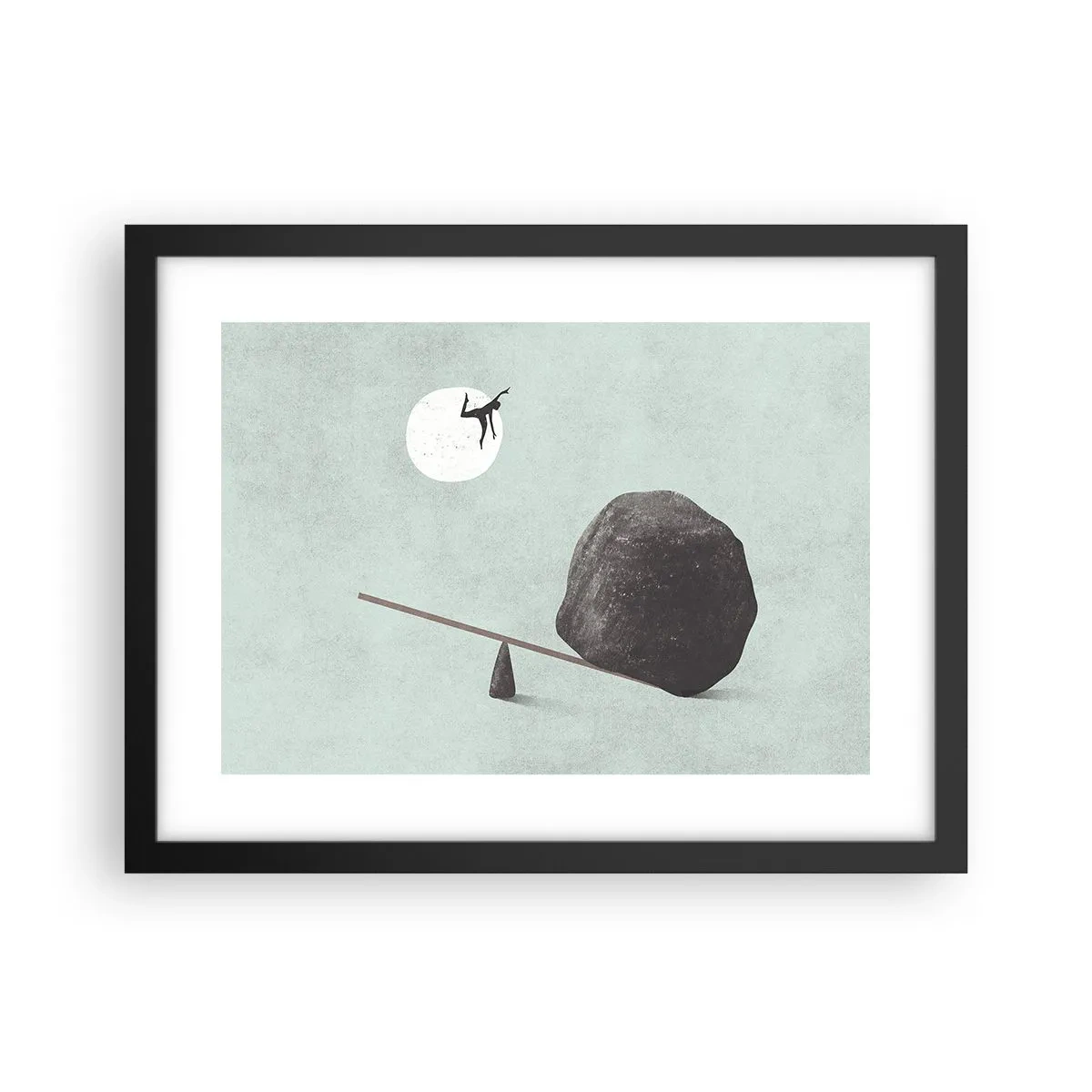 Poster în ramă neagră - Visul îndeplinit - 40x30 cm
