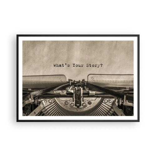 Poster în ramă neagră - Spune-mi - 100x70 cm