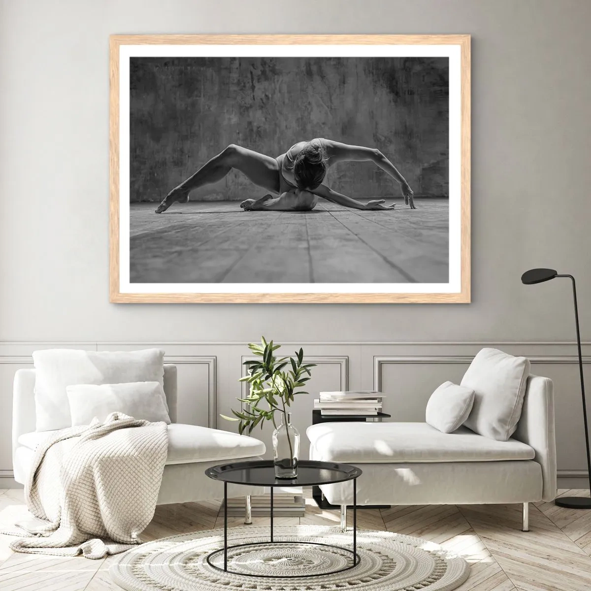 Poster în ramă de stejar deschis - Simetria găsită - 40x30 cm