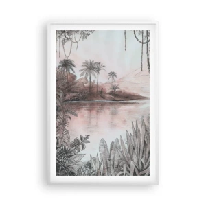 Poster în ramă albă - Jurnalul unui explorator din secolul al XIX-lea - 61x91 cm