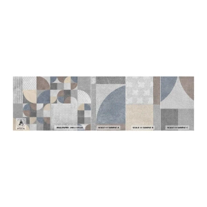 Mostră tapet Premium Canvas - Fantezie ceramică - Abstracția, Bucată, Model geometric - 100x30 cm