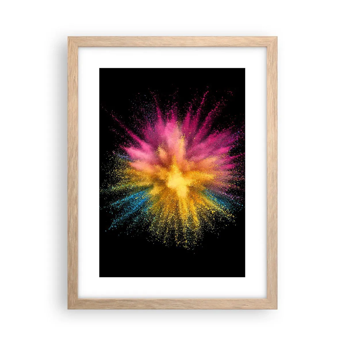 Poster în ramă de stejar deschis - Nașterea culorii  - 30x40 cm