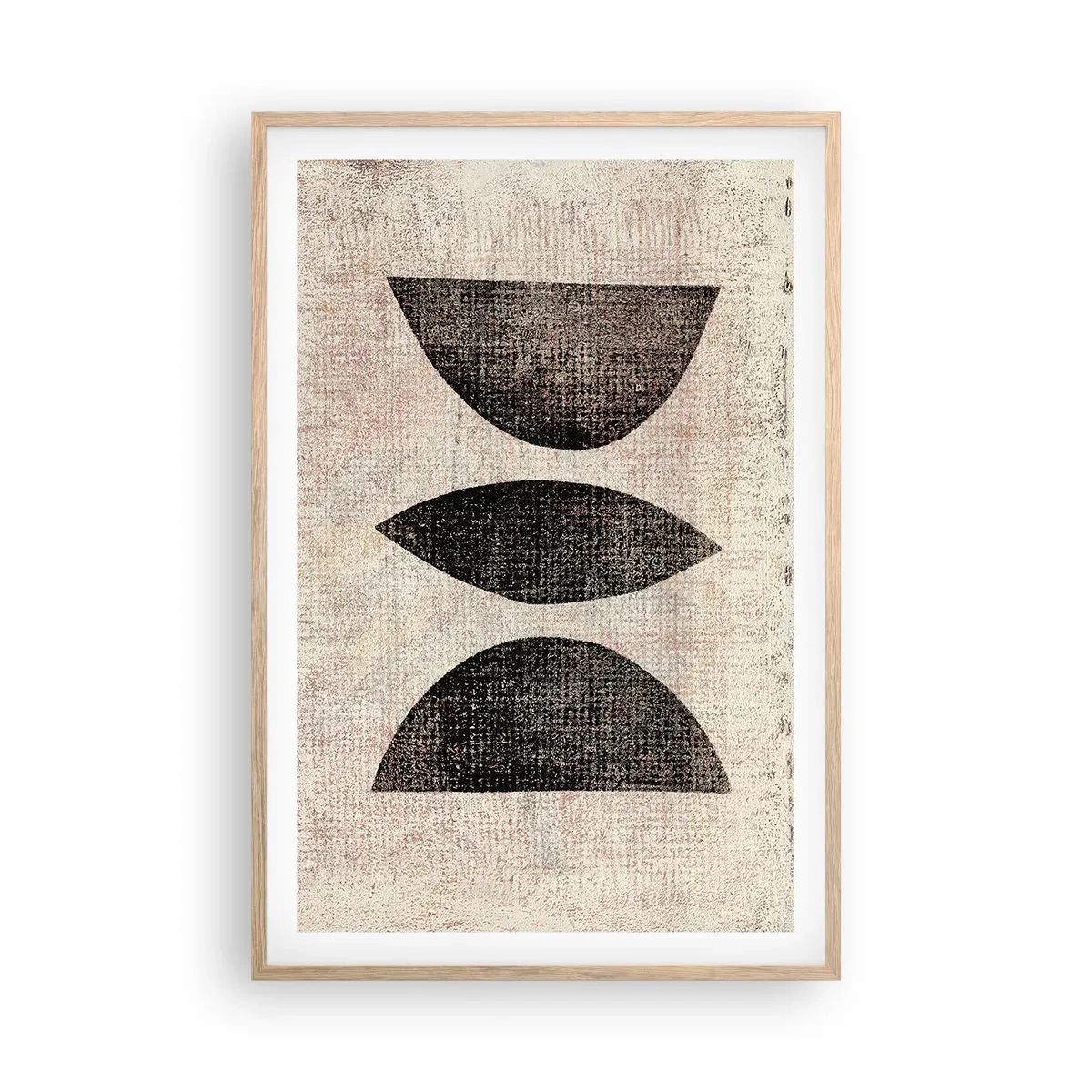 Poster în ramă de stejar deschis - Abstracție etnică - 61x91 cm