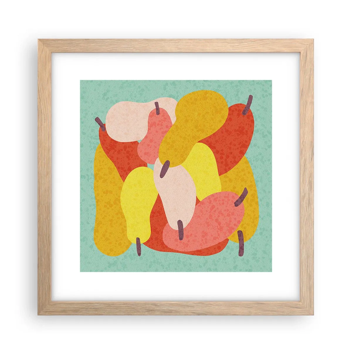 Poster în ramă de stejar deschis - Gustă soarele de vară - 30x30 cm