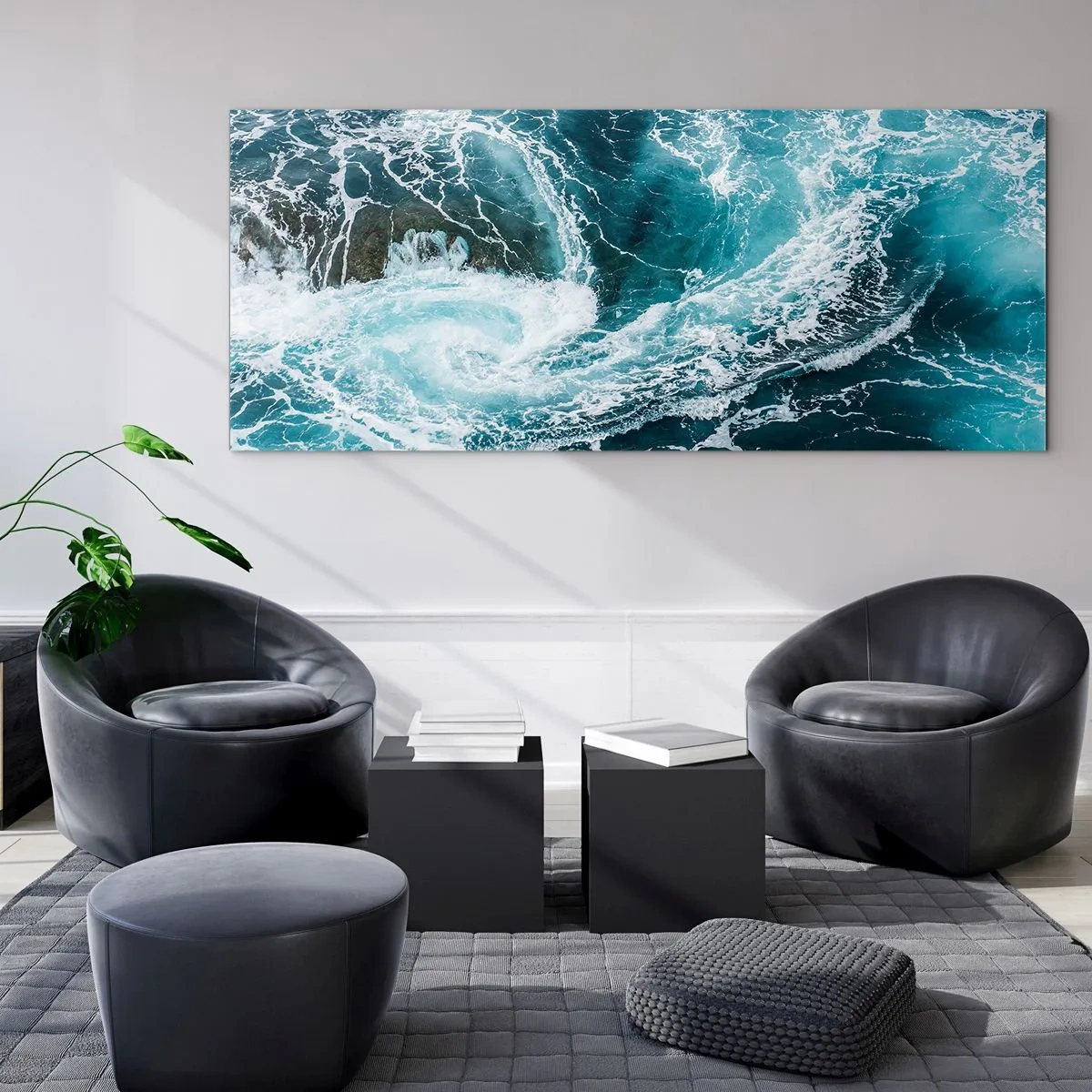 Tablou pe sticlă - Poarta spre interiorul Pământului - 100x40 cm