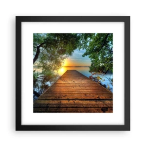 Poster în ramă neagră - Nu te grăbi, stai jos - 30x30 cm