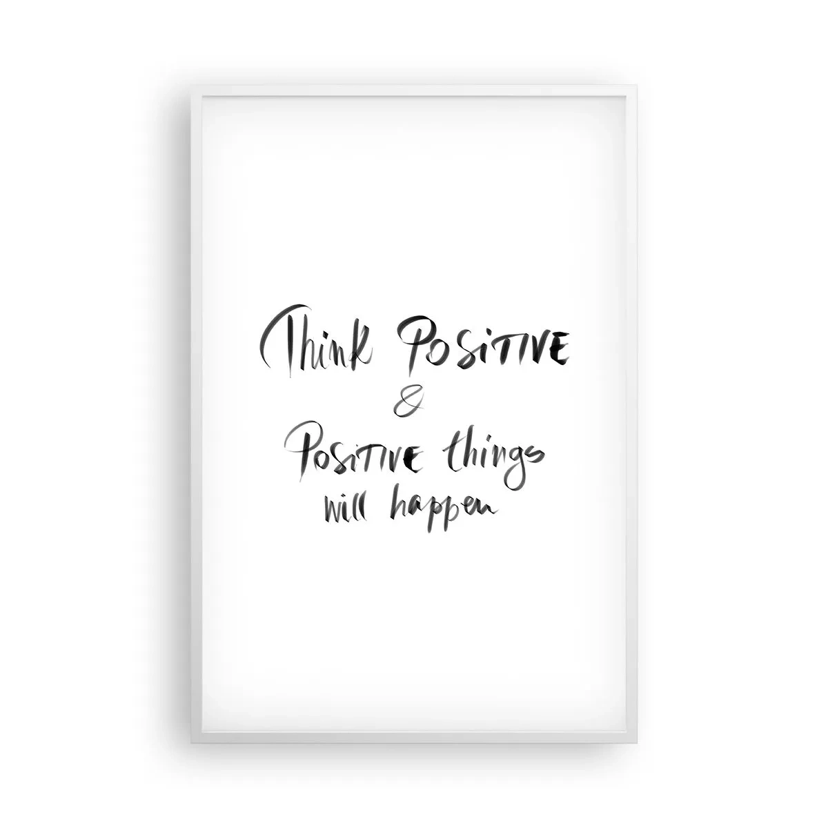 Poster în ramă albă - Cum să trăim bine? - 61x91 cm