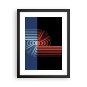 Poster în ramă neagră - Într-o îmbrăţişare geometrică - 30x40 cm
