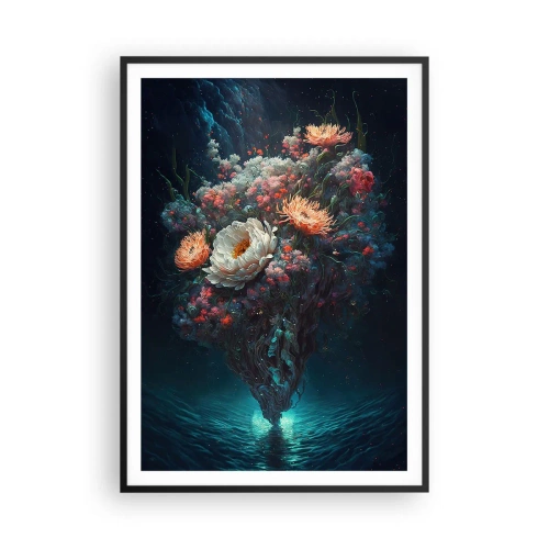 Poster în ramă neagră - Grădină ciudată - 70x100 cm