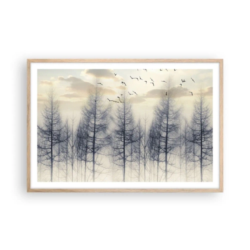 Poster în ramă de stejar deschis - Spiritele pădurii - 91x61 cm