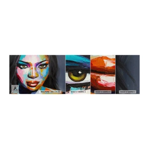 Mostră tapet autocolant Deluxe Sticker - Nu-ți poți lua ochii de la - Portretul unei femei, Față, Bucată - 100x30 cm