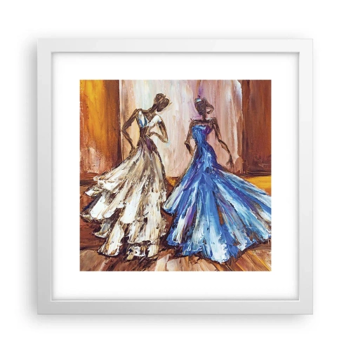 Poster în ramă albă - Duetul fermecător - 30x30 cm