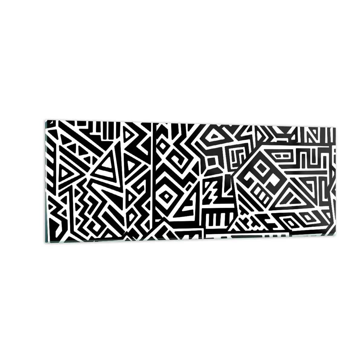 Tablou pe sticlă - Compoziție precolumbiană - 140x50 cm