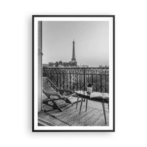 Poster în ramă neagră - După-amiază pariziană - 70x100 cm