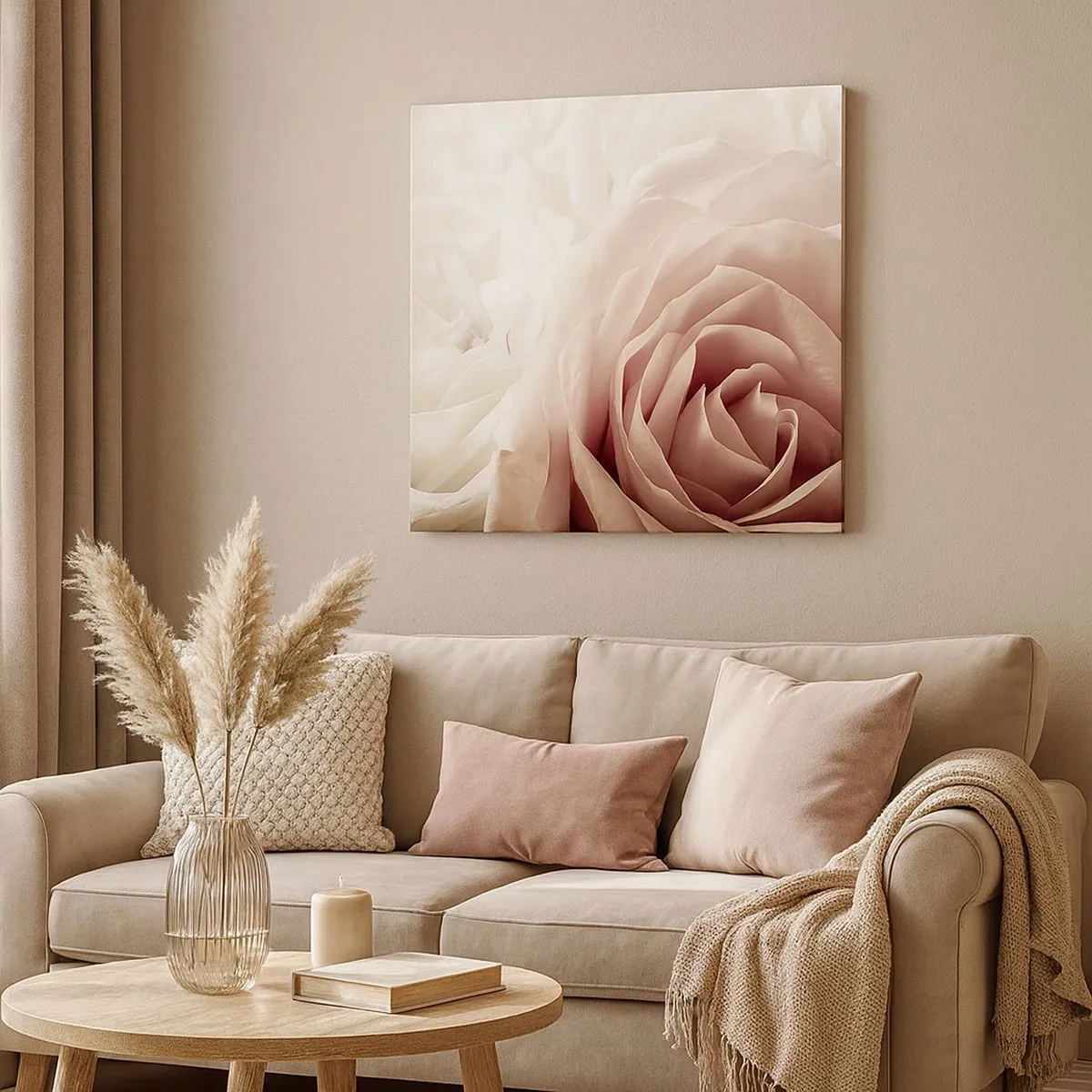 Tablou pe pânză - În inima unui trandafir - 30x30 cm