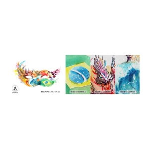 Mostră tapet Premium Sand - Brazilia salută cu samba - Capota, Carnaval, Abstracția - 100x30 cm