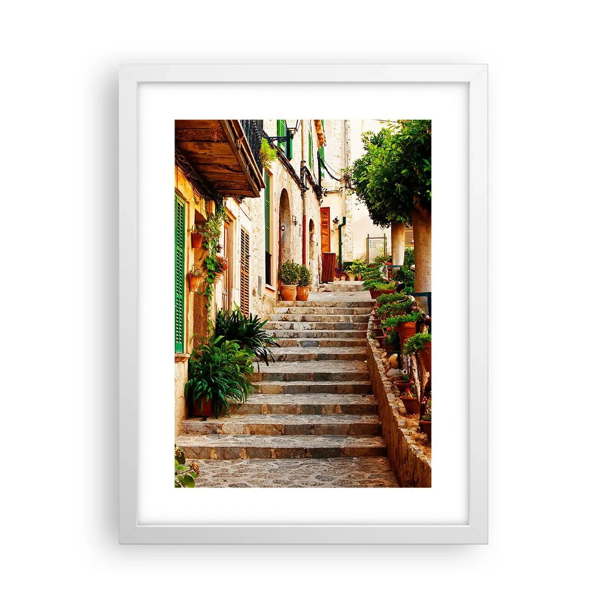 Poster în ramă albă - Magia unei vacanțe în Spania - 30x40 cm