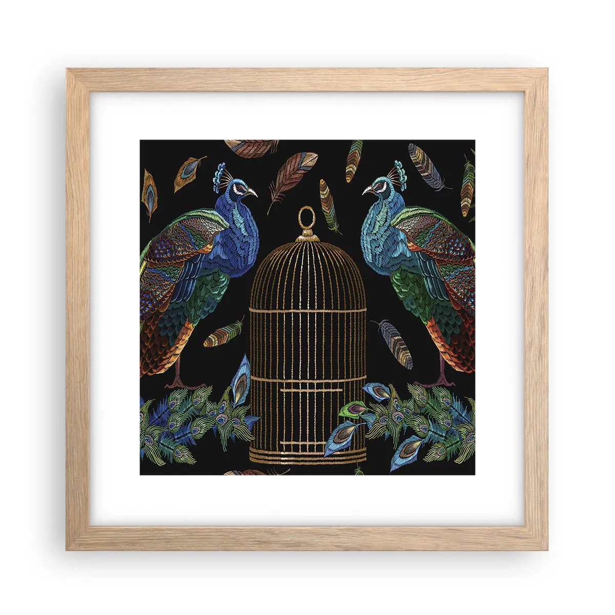 Poster în ramă de stejar deschis - În veșmânt regal - 30x30 cm