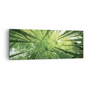 Tablou pe pânză - Într-o pădure de bambus - 140x50 cm