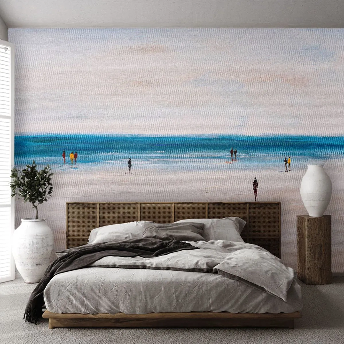 Tapet Premium Canvas - Nevoia naturală - plajă, oameni, Minimalism - 300x210 cm
