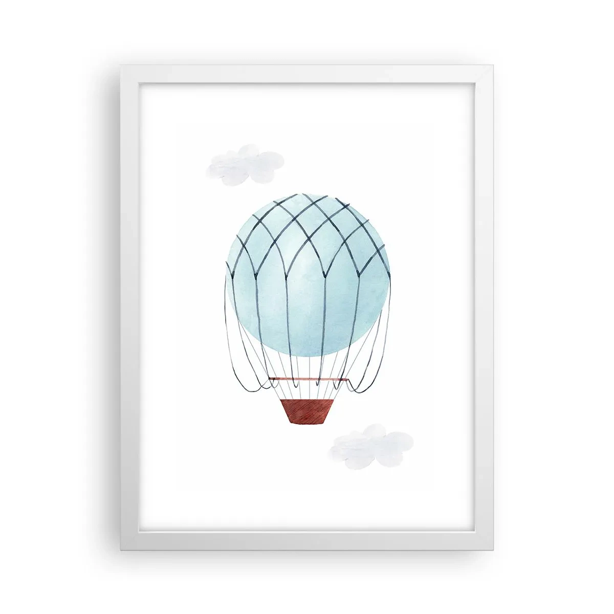 Poster în ramă albă - Complet în nori - 30x40 cm