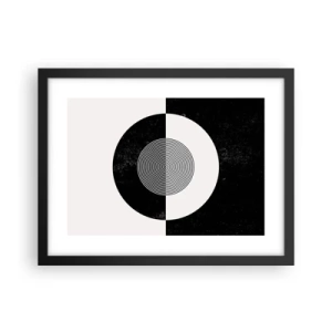 Poster în ramă neagră - Armonie în alb și negru - 40x30 cm