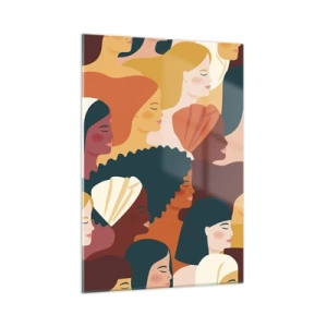 Tablou pe sticlă - Numai feminitate - 50x70 cm