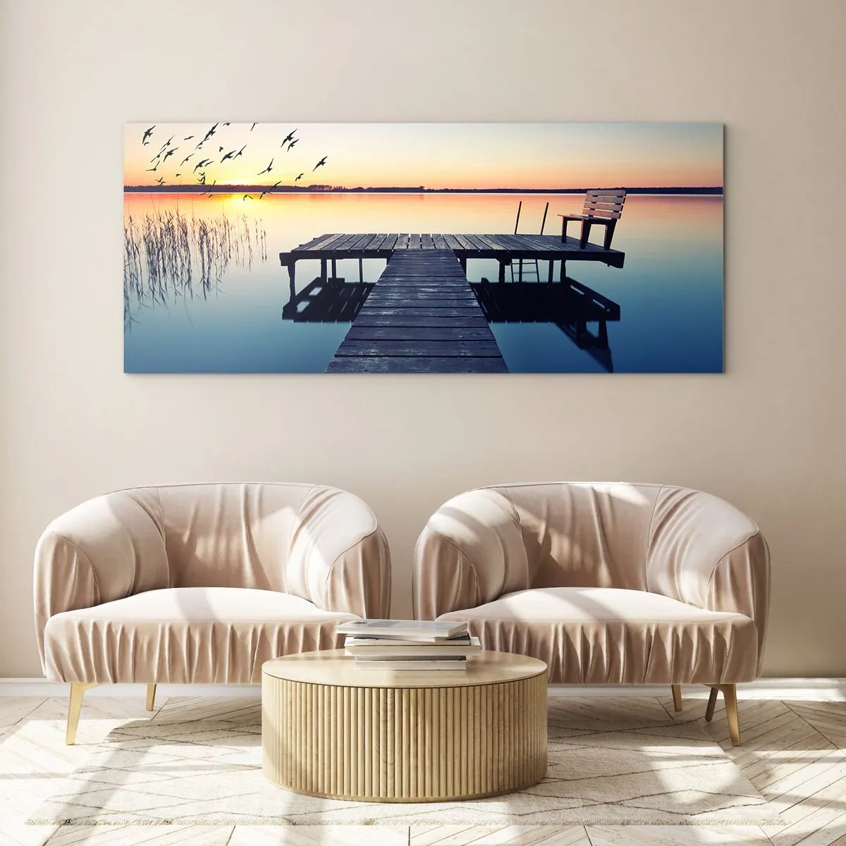 Tablou pe sticlă - A fost o zi bună - 100x40 cm