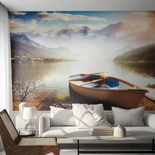 Tapet Premium Sand - Peste apa mare și limpede - Peisaj, Lac, Munţi - 100x70 cm