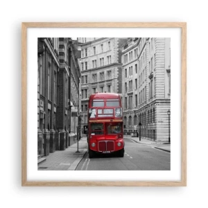 Poster în ramă de stejar deschis - Viața de zi cu zi nu trebuie să fie gri - 50x50 cm