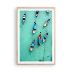 Poster în ramă de stejar deschis - În așteptare - 61x91 cm