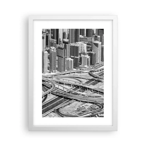 Poster în ramă albă - Dubai - orașul imposibil - 30x40 cm