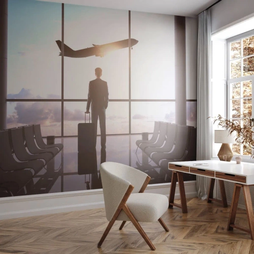 Fototapetă personalizată Premium Sand - Ai timp, încetinește - Aeroport, Avion, Călătorii