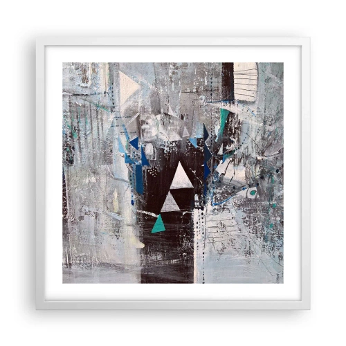 Poster în ramă albă - Ordinea superioară a triunghiurilor - 50x50 cm