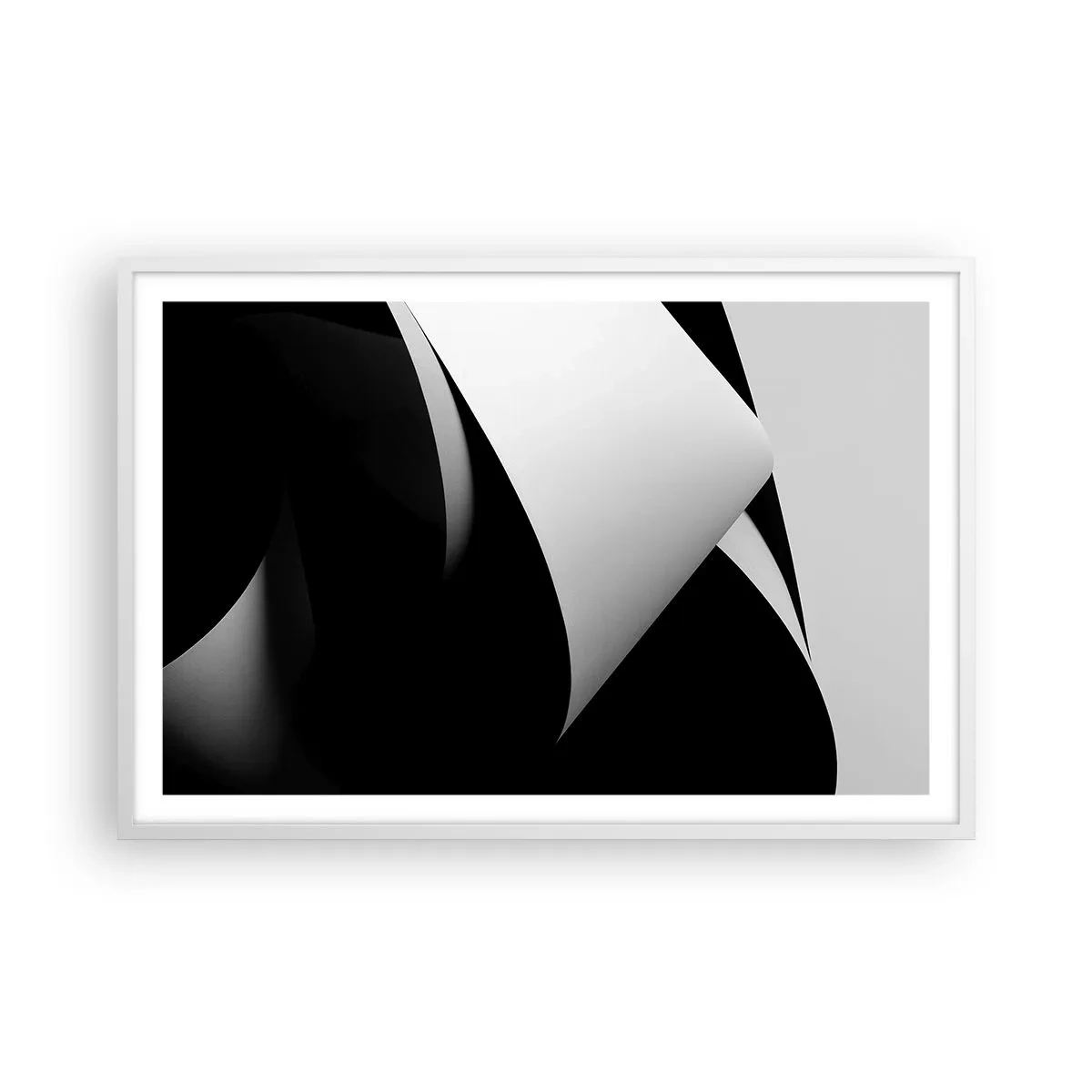 Poster în ramă albă - Planuri de lumină din adâncurile umbrelor - 91x61 cm