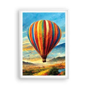 Poster în ramă albă - În liniște puteți vedea mai multe - 70x100 cm