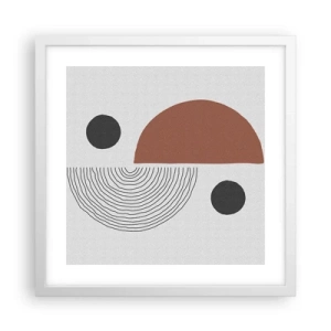 Poster în ramă albă - Excelența roții - 40x40 cm