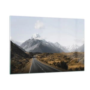 Tablou pe sticlă - Drumul spre inima munților - 120x80 cm