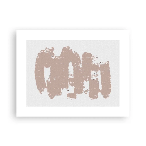 Poster - Abstracție în roz moale - 40x30 cm