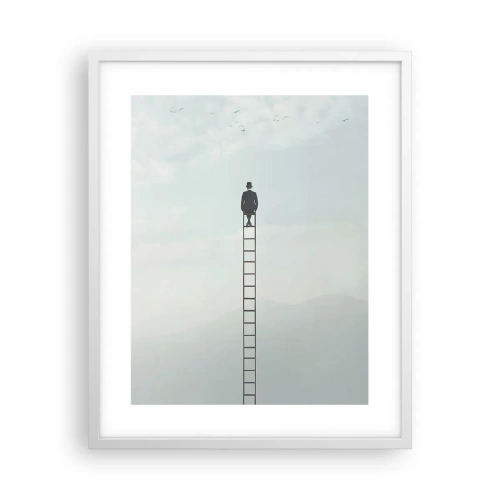 Poster în ramă albă - Fii deasupra - 40x50 cm