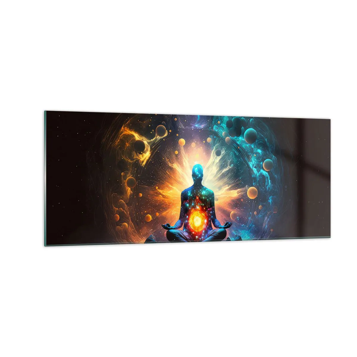 Tablou pe sticlă - Liniște cosmică - 100x40 cm