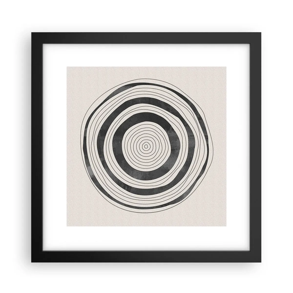 Poster în ramă neagră - Centrul cel mai important - 30x30 cm