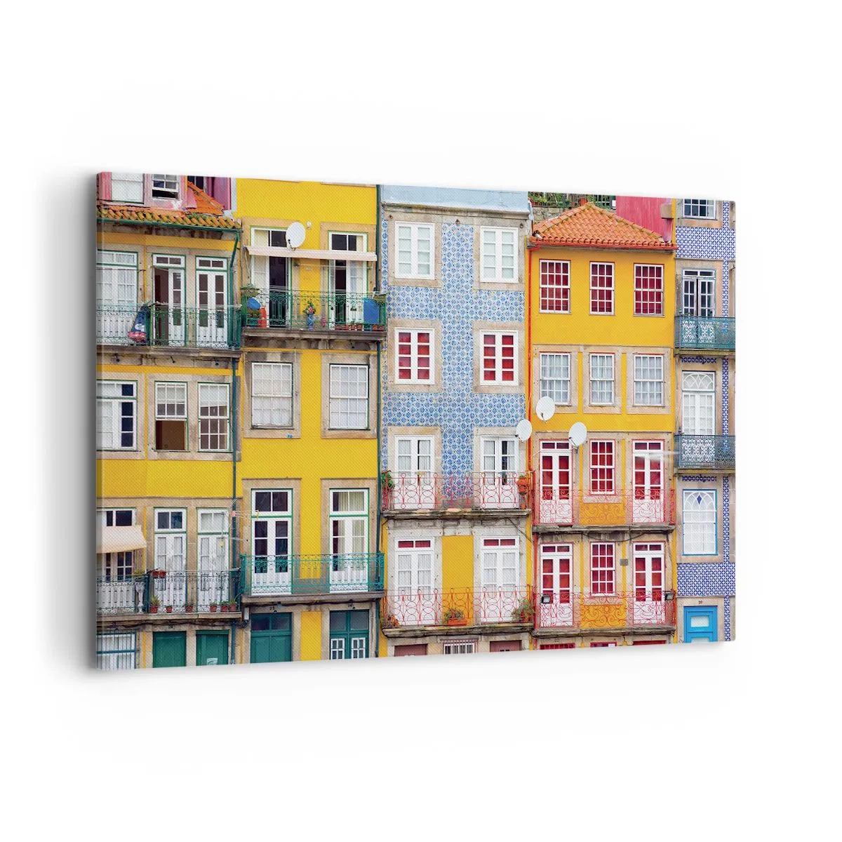 Tablou pe pânză - Culorile orașului vechi - 120x80 cm